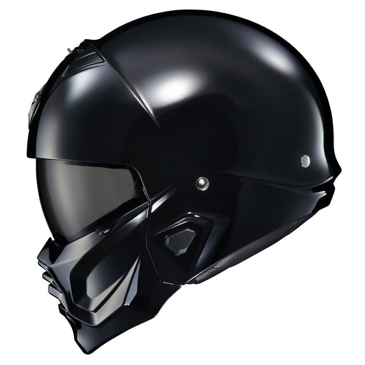ScorpionEXO Covert 2 open face/3-4 mode helmet, Bluetooth ready, interchangeable mouth cover, gloss black.
