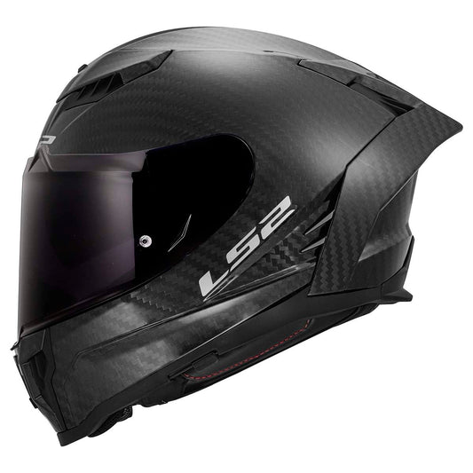 LS2 Helmets Dragon Carbon Full Face Motorcycle Helmet W/ SunShield (Gloss Black - Medium)