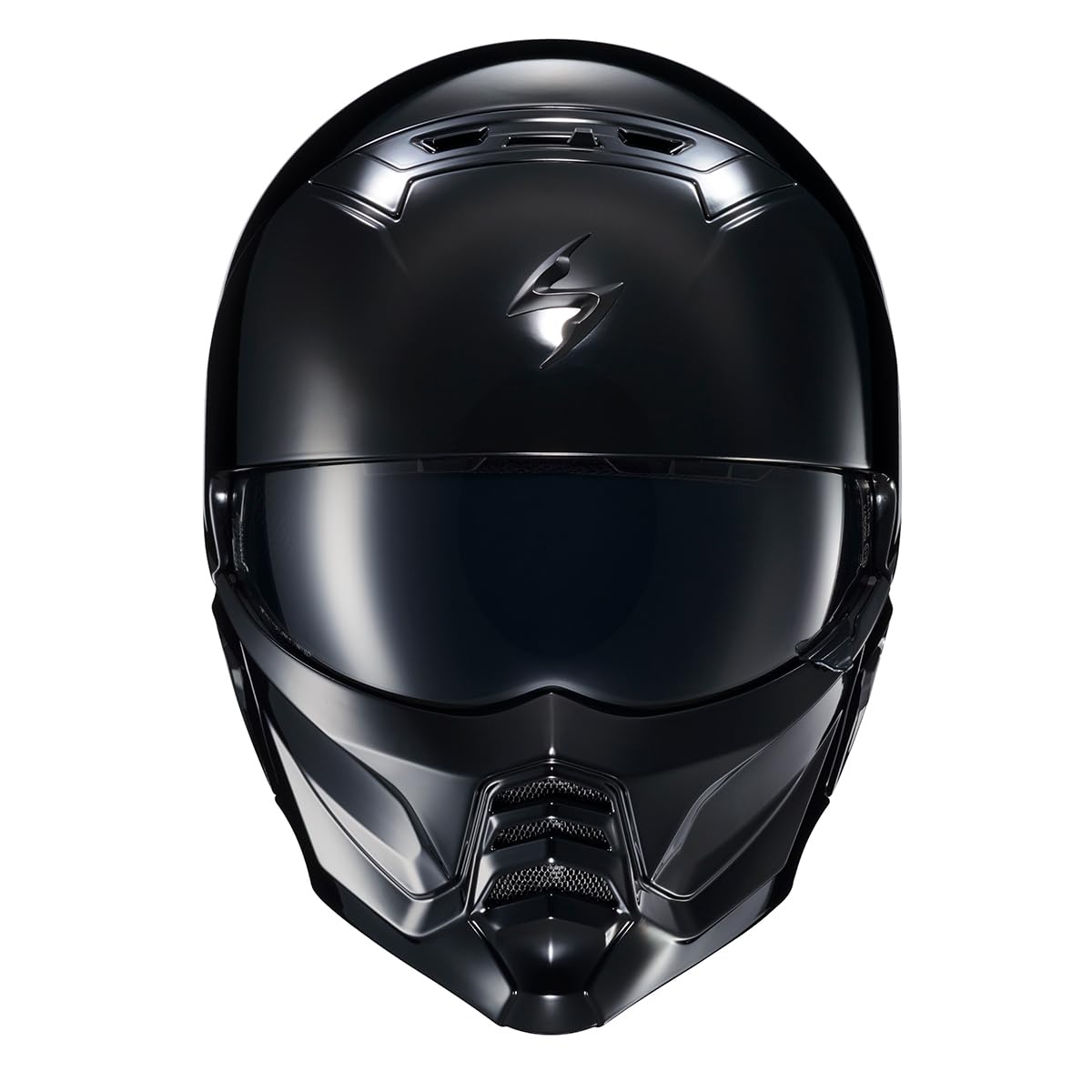 ScorpionEXO Covert 2 open face/3-4 mode helmet, Bluetooth ready, interchangeable mouth cover, gloss black.