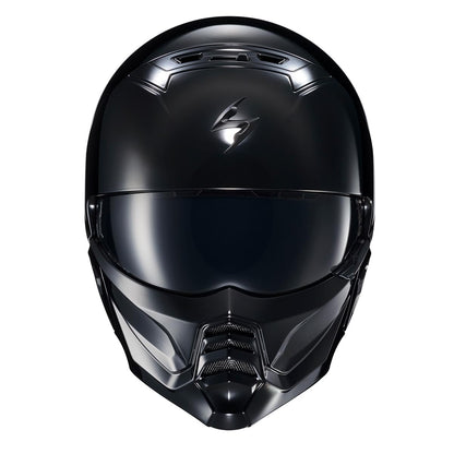ScorpionEXO Covert 2 open face/3-4 mode helmet, Bluetooth ready, interchangeable mouth cover, gloss black.