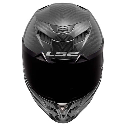 LS2 Helmets Dragon Carbon Full Face Motorcycle Helmet W/ SunShield (Gloss Black - Medium)