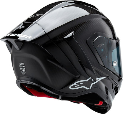 Alpinestars Supertech R10 carbon helmet, premium racing, CE certified, advanced ventilation.