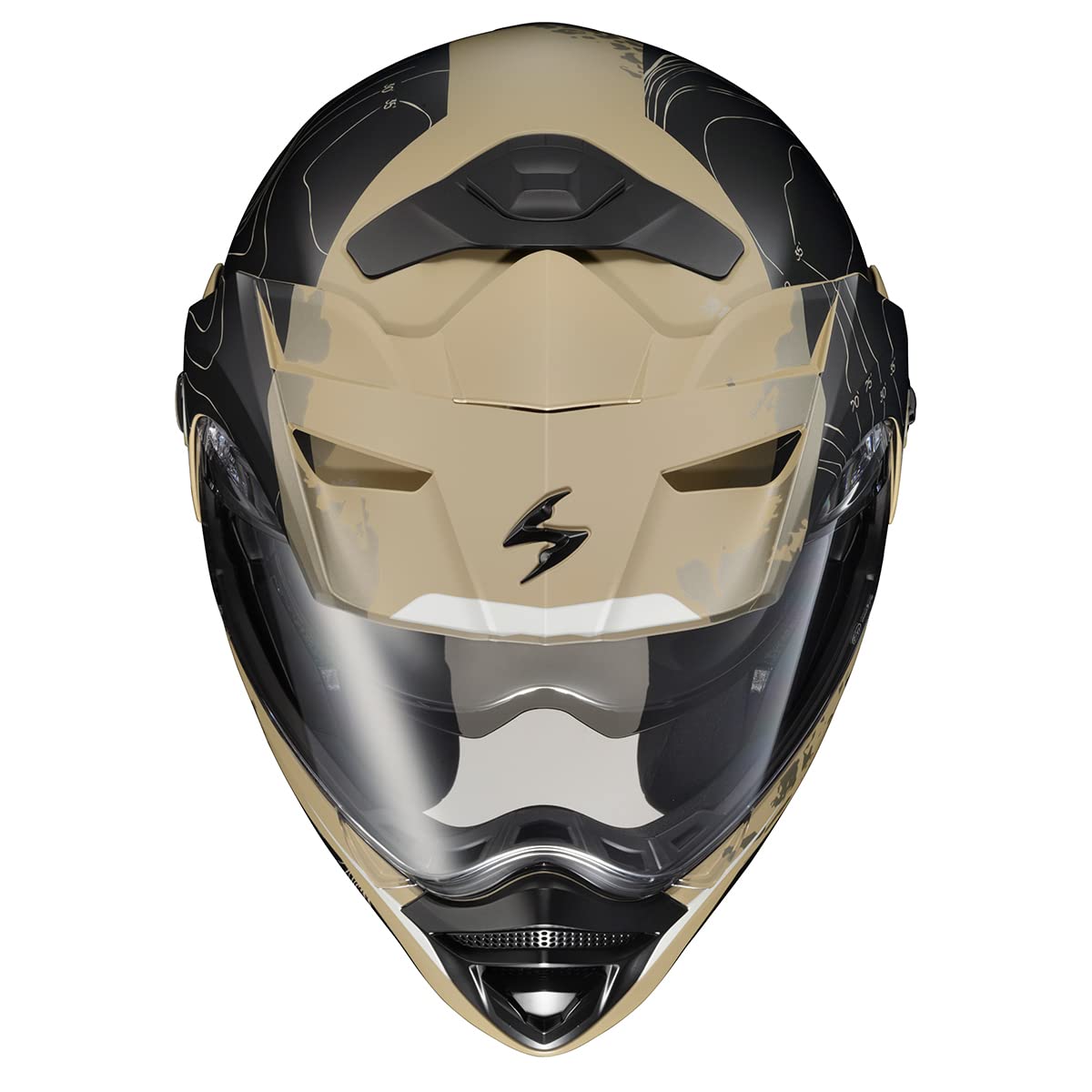 ScorpionEXO AT960 modular adventure helmet, Bluetooth ready, DOT/ECE, sand color.