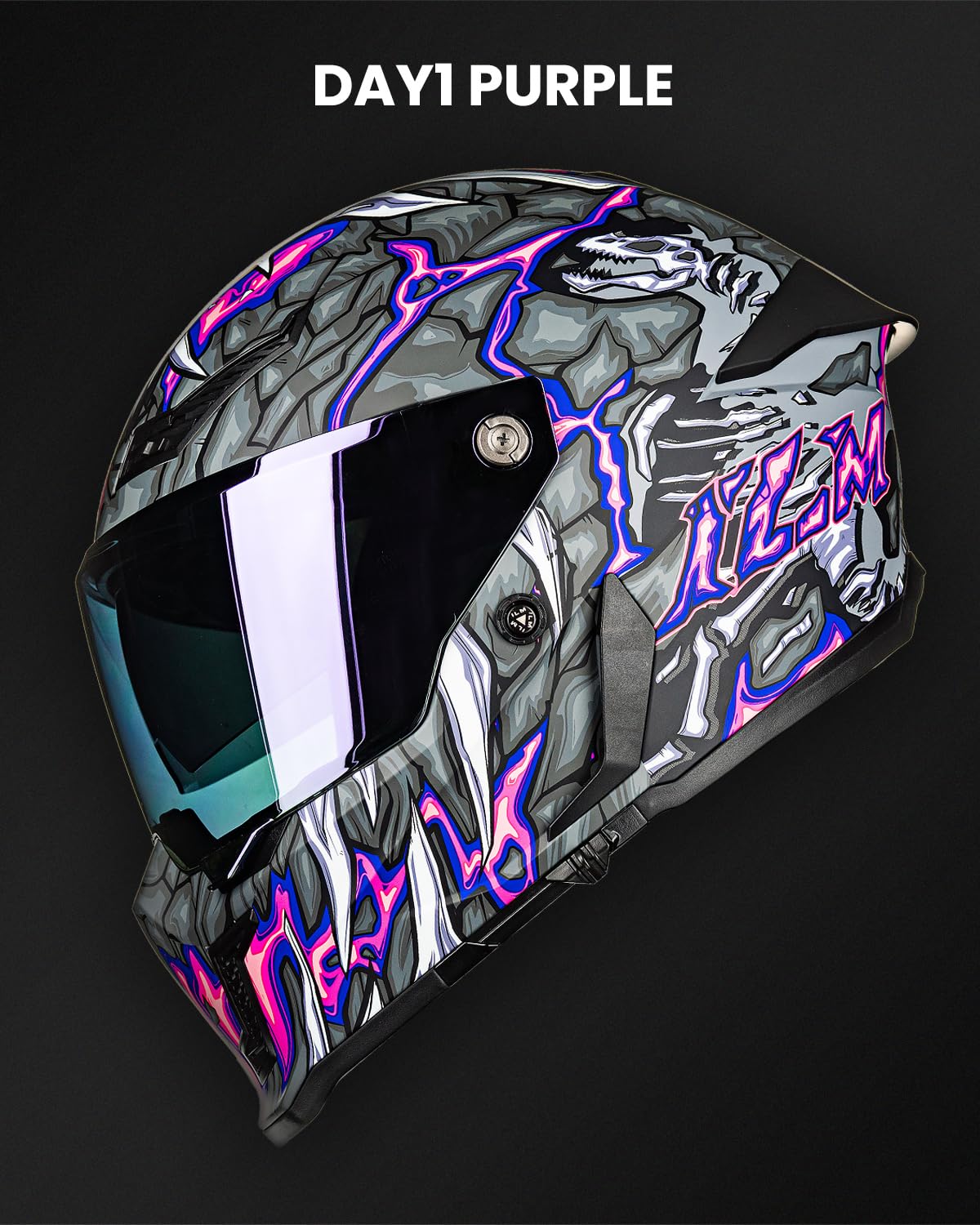 ILM MF509 Pro full face helmet, dual visor, Pinlock, DOT/ECE, cyborg gray.