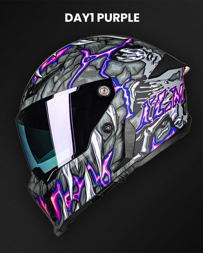 ILM MF509 Pro full face helmet, dual visor, Pinlock, DOT/ECE, cyborg gray.