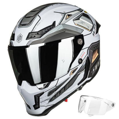 ILM MF509 Pro full face helmet, dual visor, Pinlock, DOT/ECE, cyborg gray.