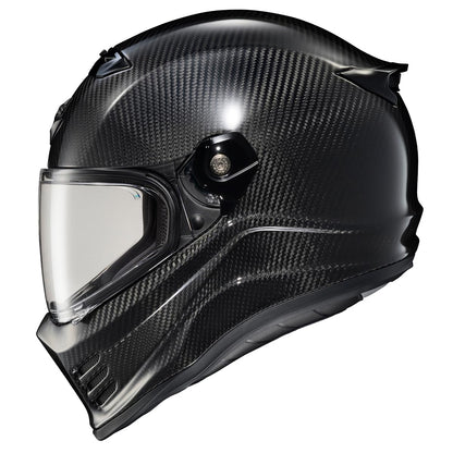 ScorpionEXO Covert FX carbon fiber full face helmet, street fighter style, DOT/ECE, gloss black.
